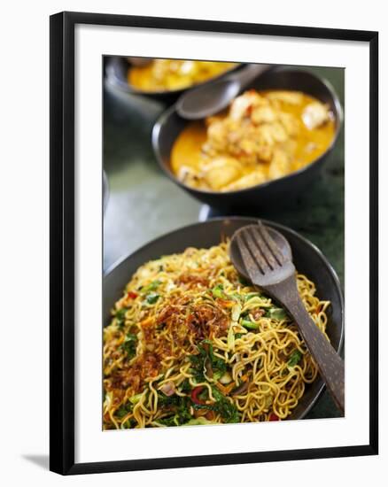 Bali, Ubud, Bowls of Traditional Indonesian Food at a Cookery School in Ubud-Niels Van Gijn-Framed Photographic Print