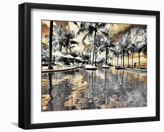 Bali, Ubud. Ponds and pools at hotel in Ubud-Terry Eggers-Framed Photographic Print