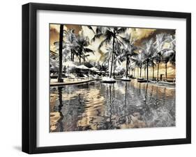 Bali, Ubud. Ponds and pools at hotel in Ubud-Terry Eggers-Framed Photographic Print