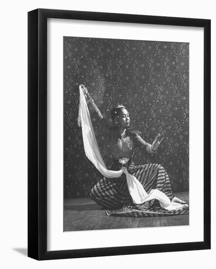 Balinese Dancer Devi Dja Performing-Marie Hansen-Framed Photographic Print
