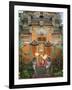 Balinese Dancer Wearing Traditional Garb Near Palace Doors in Ubud, Bali, Indonesia-Jim Zuckerman-Framed Photographic Print