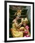 Balinese Dancers in Front of Temple in Ubud, Bali, Indonesia-Jim Zuckerman-Framed Photographic Print