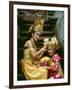 Balinese Dancers in Front of Temple in Ubud, Bali, Indonesia-Jim Zuckerman-Framed Photographic Print