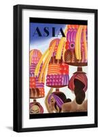 Balinese Go Templewards-Frank Mcintosh-Framed Art Print