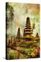 Balinese Temple - Artwork In Painting Style-Maugli-l-Stretched Canvas
