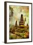 Balinese Temple - Artwork In Painting Style-Maugli-l-Framed Art Print