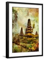 Balinese Temple - Artwork In Painting Style-Maugli-l-Framed Art Print
