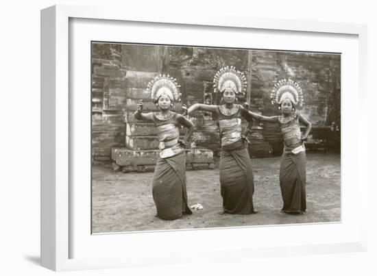 Balinese Temple Dancers-null-Framed Art Print