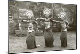 Balinese Temple Dancers-null-Mounted Art Print