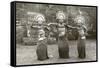 Balinese Temple Dancers-null-Framed Stretched Canvas