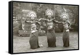 Balinese Temple Dancers-null-Framed Stretched Canvas