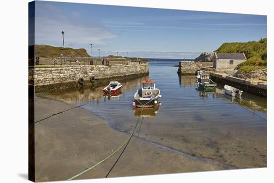 Balintoy harbour, near Giant's Causeway, County Antrim, Ulster, Northern Ireland, United Kingdom, E-Nigel Hicks-Stretched Canvas