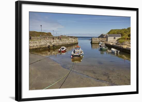 Balintoy harbour, near Giant's Causeway, County Antrim, Ulster, Northern Ireland, United Kingdom, E-Nigel Hicks-Framed Photographic Print