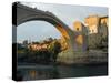 Balkans Bosnia Mostar Late Afternoon Light on Stari Most Peace Bridge-Christian Kober-Stretched Canvas