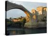 Balkans Bosnia Mostar Late Afternoon Light on Stari Most Peace Bridge-Christian Kober-Stretched Canvas