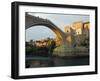 Balkans Bosnia Mostar Late Afternoon Light on Stari Most Peace Bridge-Christian Kober-Framed Photographic Print