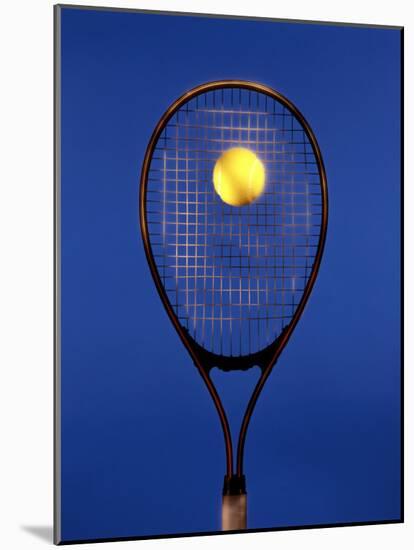 Ball Against Racquet-null-Mounted Photographic Print