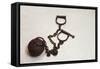 Ball and Chain Shackles, Oro Grande, California, Route 66-Julien McRoberts-Framed Stretched Canvas