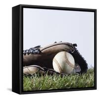 Ball and Mitt-Sean Justice-Framed Stretched Canvas