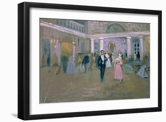 Ball at Larins, an Illustration For Eugene Onegin, by Alexander Pushkin-Alexei Steipanovitch Stepanov-Framed Giclee Print