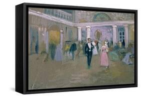 Ball at Larins, an Illustration For Eugene Onegin, by Alexander Pushkin-Alexei Steipanovitch Stepanov-Framed Stretched Canvas