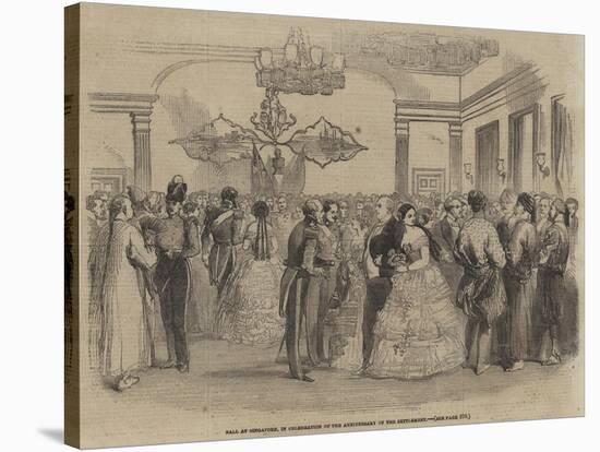 Ball at Singapore, in Celebration of the Anniversary of the Settlement-null-Stretched Canvas