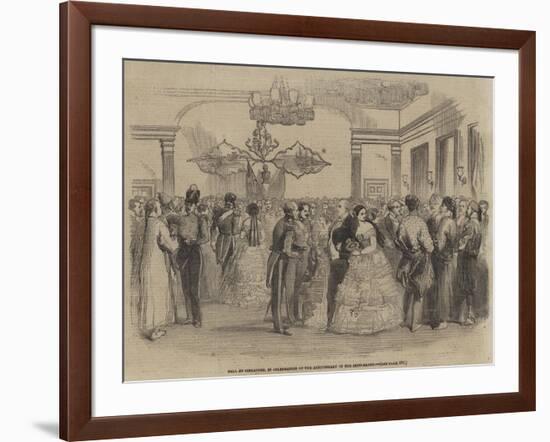 Ball at Singapore, in Celebration of the Anniversary of the Settlement-null-Framed Giclee Print