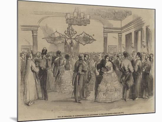 Ball at Singapore, in Celebration of the Anniversary of the Settlement-null-Mounted Giclee Print