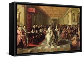 Ball at the Court of Henri III on the Occasion of the Marriage of Anne, Duke of Joyeuse-null-Framed Stretched Canvas