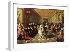 Ball at the Court of Henri III on the Occasion of the Marriage of Anne, Duke of Joyeuse-null-Framed Giclee Print