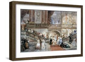 Ball at the Hotel De Ville, 1860-Eugene Louis Lami-Framed Giclee Print