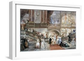 Ball at the Hotel De Ville, 1860-Eugene Louis Lami-Framed Giclee Print