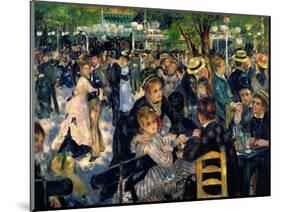 Ball at the Moulin De La Galette, 1876-Pierre-Auguste Renoir-Mounted Premium Giclee Print