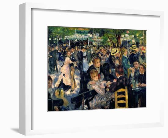 Ball at the Moulin De La Galette, 1876-Pierre-Auguste Renoir-Framed Giclee Print