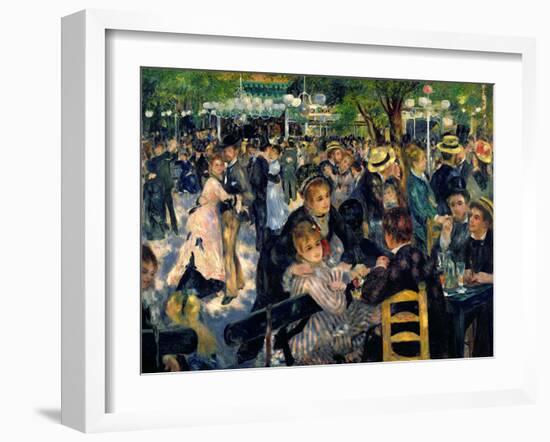Ball at the Moulin De La Galette, 1876-Pierre-Auguste Renoir-Framed Giclee Print