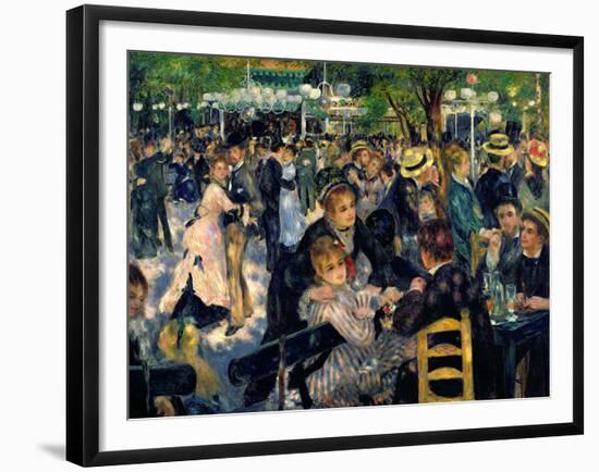 Ball at the Moulin De La Galette, 1876-Pierre-Auguste Renoir-Framed Giclee Print