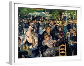 Ball at the Moulin De La Galette, 1876-Pierre-Auguste Renoir-Framed Giclee Print