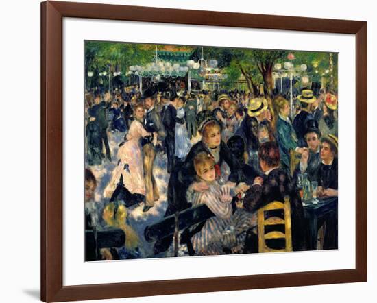 Ball at the Moulin De La Galette, 1876-Pierre-Auguste Renoir-Framed Giclee Print