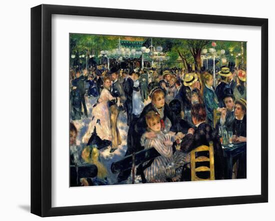 Ball at the Moulin De La Galette, 1876-Pierre-Auguste Renoir-Framed Giclee Print