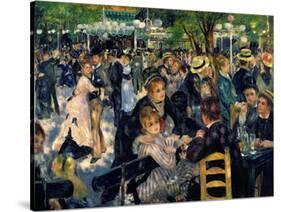 Ball at the Moulin De La Galette, 1876-Pierre-Auguste Renoir-Stretched Canvas