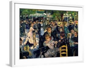 Ball at the Moulin De La Galette, 1876-Pierre-Auguste Renoir-Framed Giclee Print