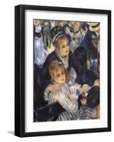 Ball at the Moulin De La Galette, Montmartre-Pierre-Auguste Renoir-Framed Art Print