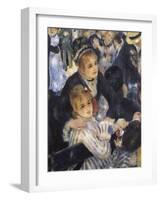 Ball at the Moulin De La Galette, Montmartre-Pierre-Auguste Renoir-Framed Art Print