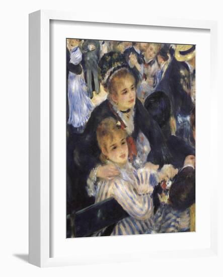 Ball at the Moulin De La Galette, Montmartre-Pierre-Auguste Renoir-Framed Art Print