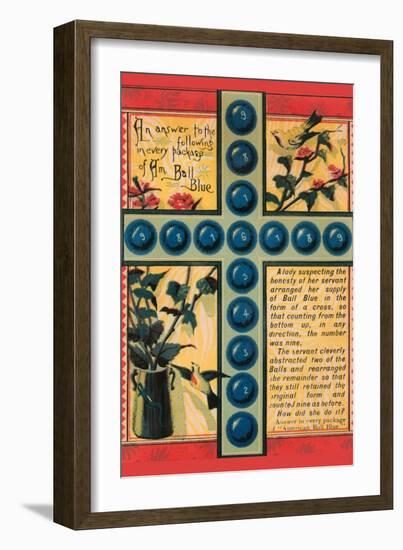 Ball Blue Puzzle-null-Framed Art Print