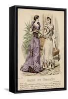 Ball Dress 1891-null-Framed Stretched Canvas