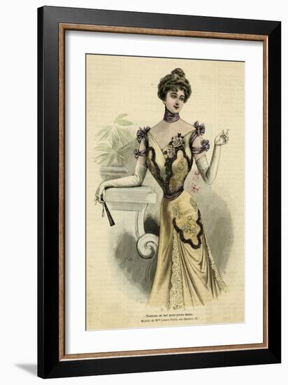 Ball Dress 1899-null-Framed Art Print