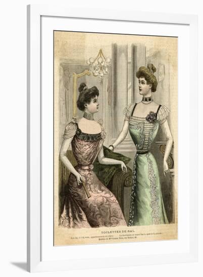 Ball Dresses 1899-null-Framed Art Print