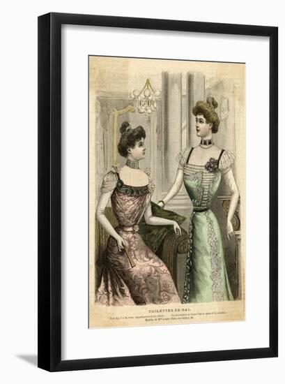 Ball Dresses 1899-null-Framed Art Print