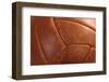 Ball Football Soccer Leather Brown Vintage Macro-Richard Peterson-Framed Photographic Print